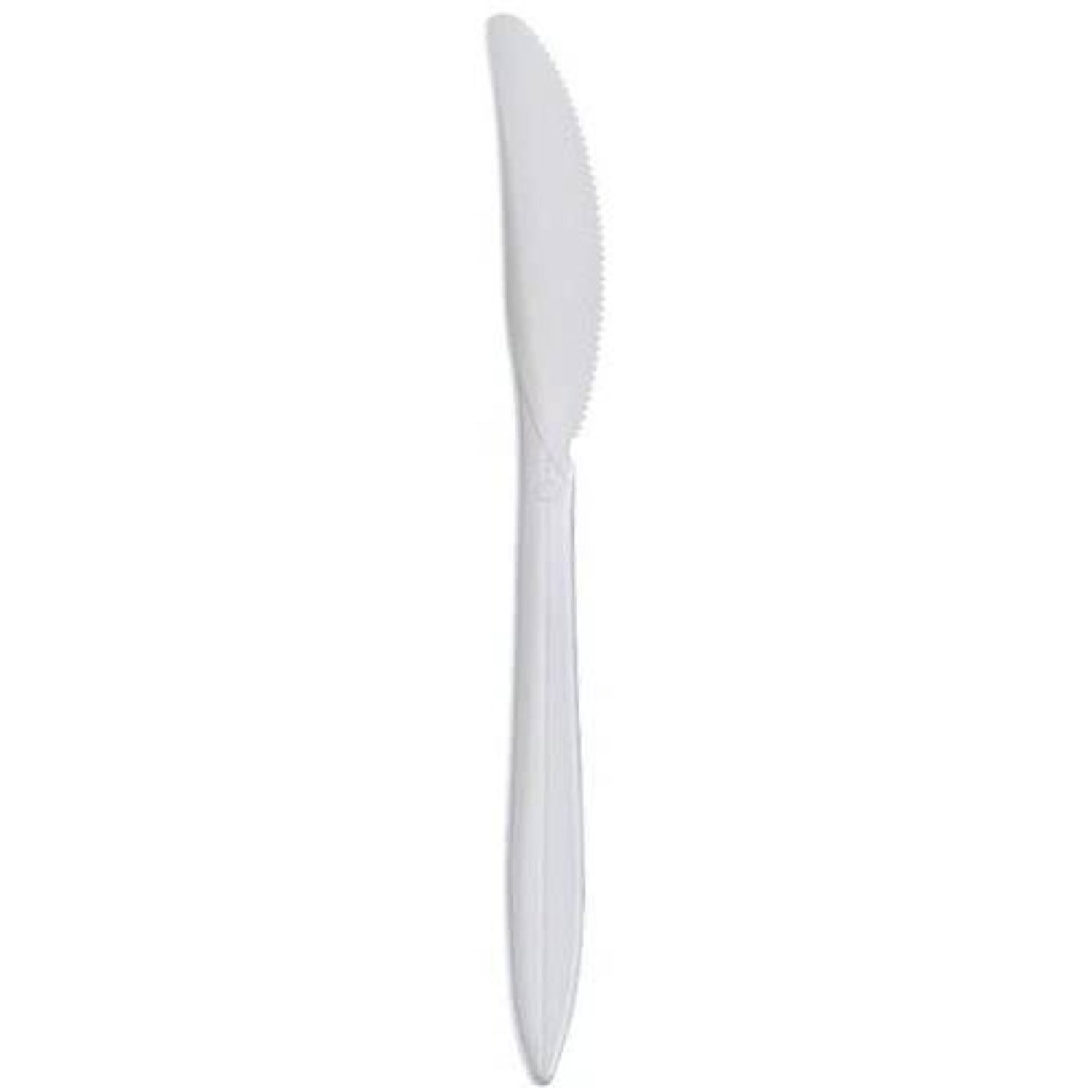 "BULK" Plastic Cutlery, Knives Medium Weight Disposable White Cutlery Nicole Collection   