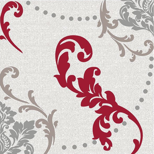 Wine Fleur-de-lis Disposable Lunch Paper Napkins 20 Ct Napkins VeZee