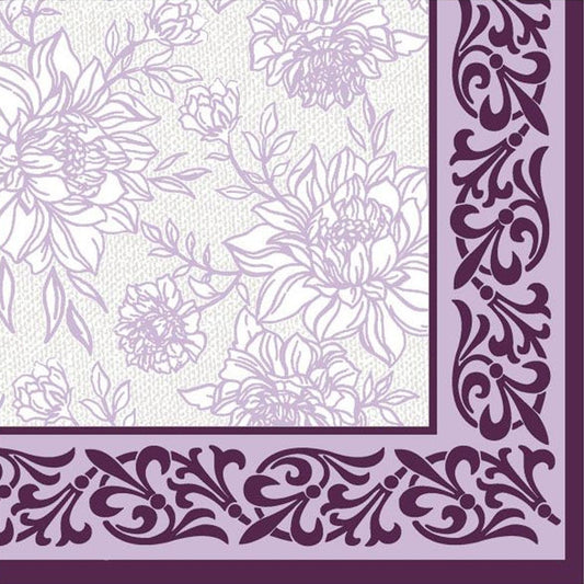 Purple Petal Pride Disposable Lunch Paper Napkins 20 Ct Tablesettings OnlyOneStopShop   