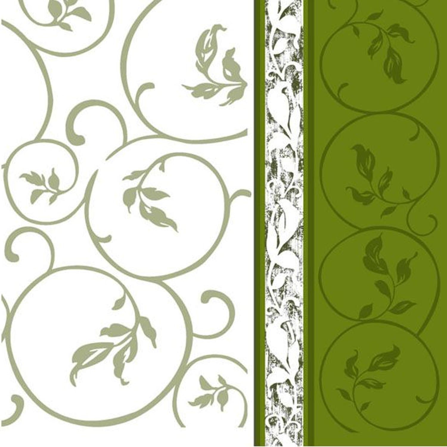 Olive Curlicue Disposable Lunch Paper Napkins 20 Ct Tablesettings Nicole Fantini Collection   