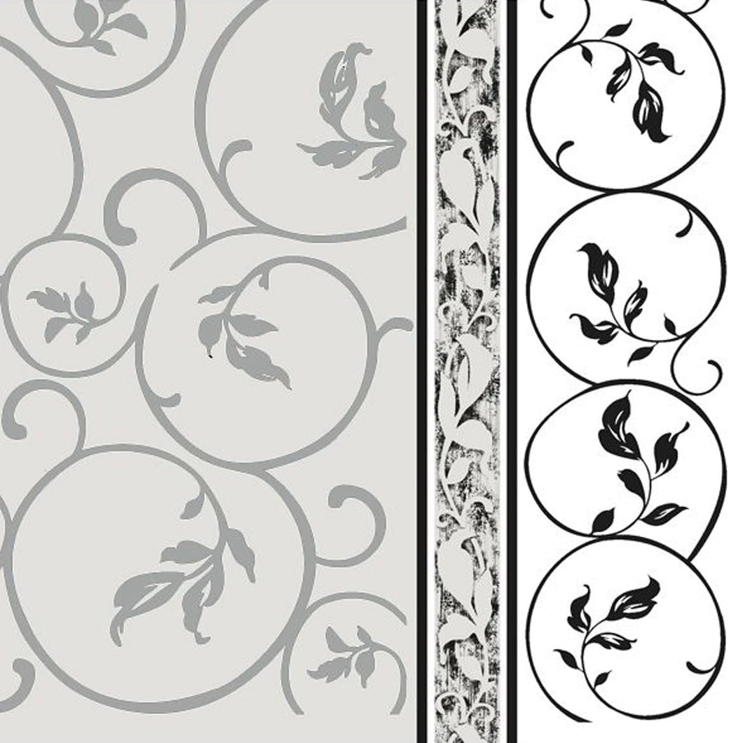 Black Curlicue Disposable Lunch Paper Napkins 20 Ct Tablesettings Nicole Fantini Collection   