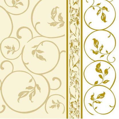 Golden Curlicue 1 Disposable Lunch Paper Napkins 20 Ct Tablesettings Nicole Fantini Collection   