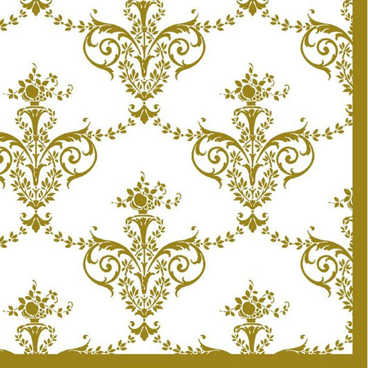 Royal Fleur-de-lis Disposable Lunch Paper Napkins 20 Ct Tablesettings Nicole Fantini Collection   