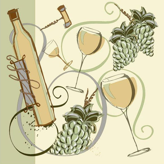 Wine 'N Dine Lunch Paper Napkins 20 Pack Napkins VeZee