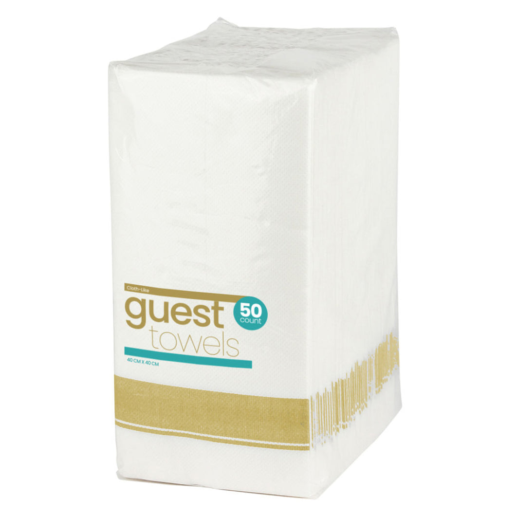 Cloth-Like Dinner Napkins Gold Border Tablesettings Blue Sky   