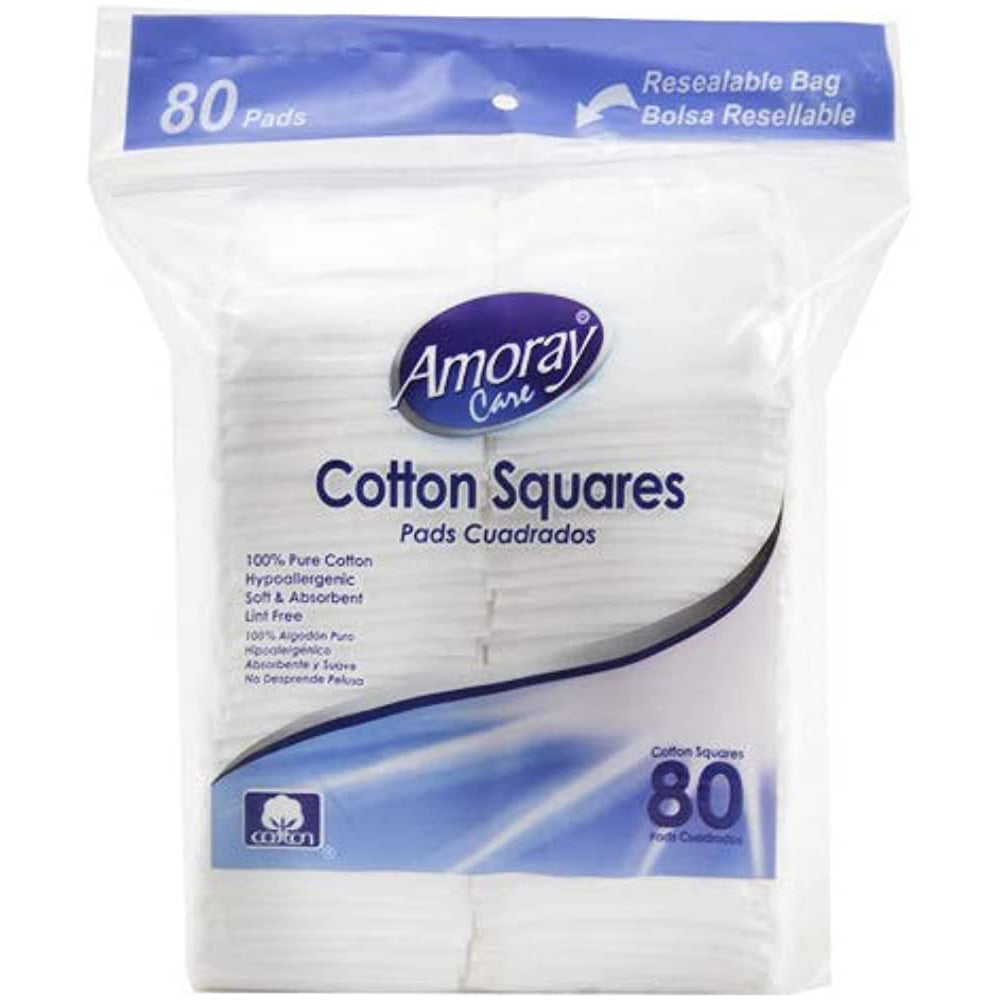 White Cotton Square Pads | 80 ct.  OnlyOneStopShop   