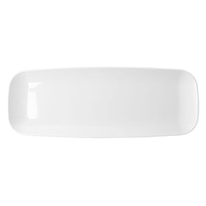 Organic White Tray Rectangle 17.5″ Serverware Blue Sky   