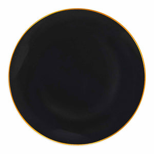 Organic Collection Dinner Plate Black & Gold Rim Tableware Package Plates Decorline   