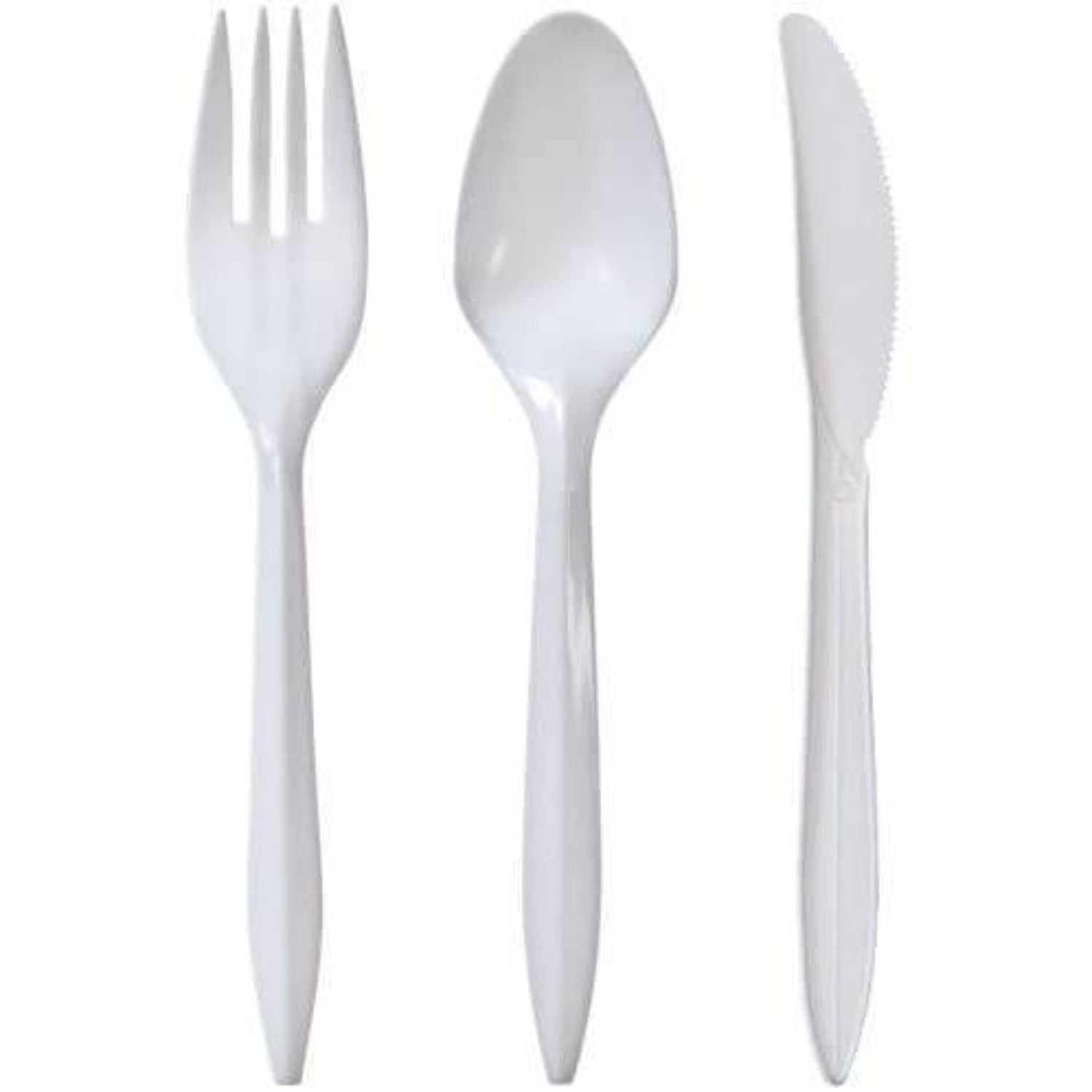 Nicole Home Collection Medium Weight Cutlery Combo White Cutlery Nicole Collection   