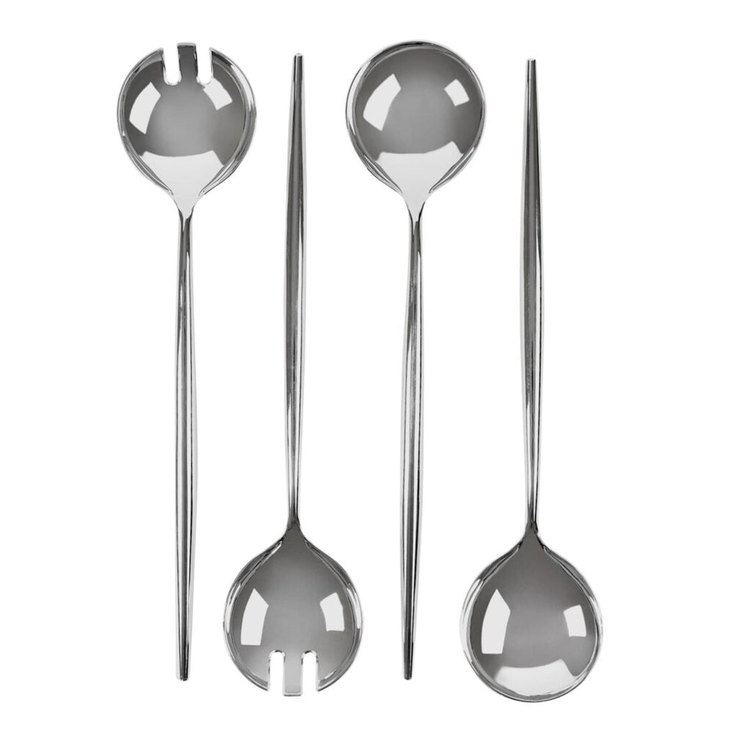 Novelty Serving Plastic Flatware Spoon & Spork Silver 13