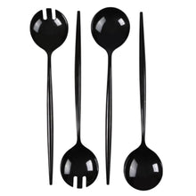 Novelty Serving Plastic Flatware Spoon & Spork Black 13" Tablesettings Blue Sky   