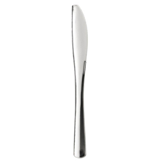 Premium Plastic Knife Polished Silver Tablesettings Lillian   