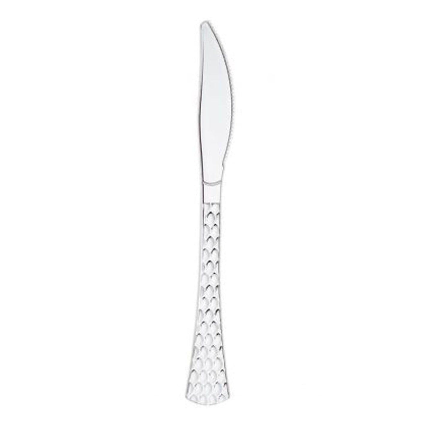 Glamour Collection Extra Heavyweight Disposable Knives Silver Tablesettings Decorline   