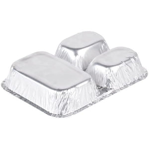 Disposable Aluminum Dinner Tray with Paper Lids 3 Compartment Foil Pan Disposable OnlyOneStopShop   