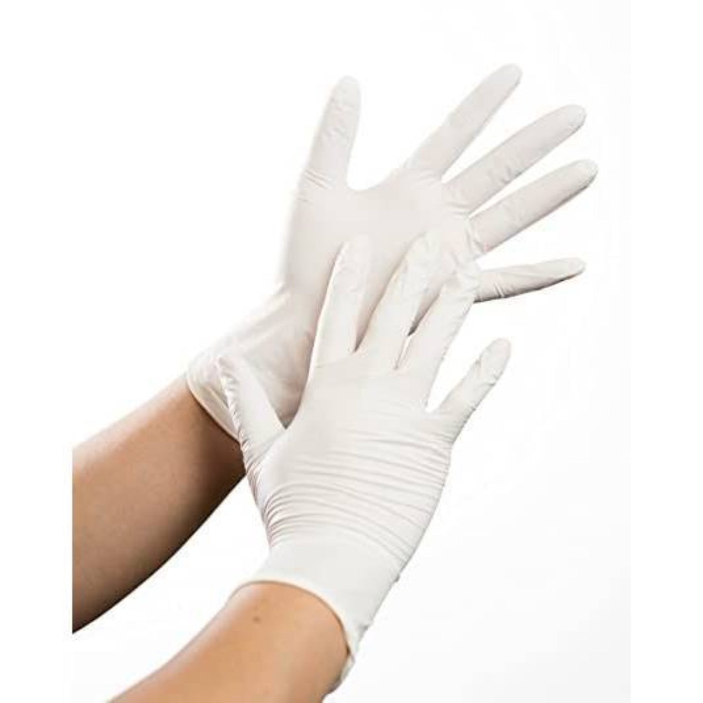 50pc Vinyl Gloves Powder Free One Size White Gloves Nicole Collection   