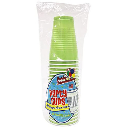 SALE Lime Green Co-Ex Plastic Cup 18 oz 16 count  Party Dimensions   