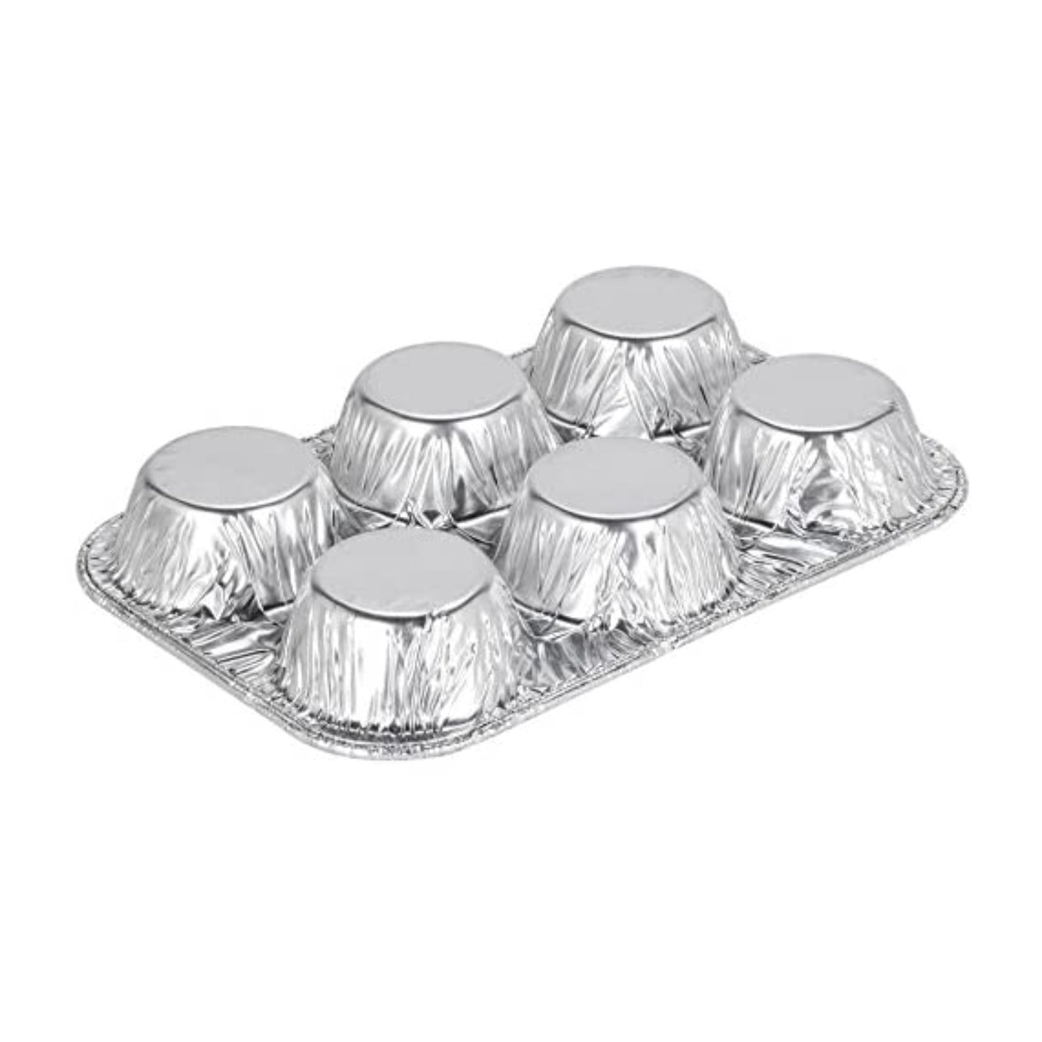 6 Cavity Tin Foil Muffin Tins