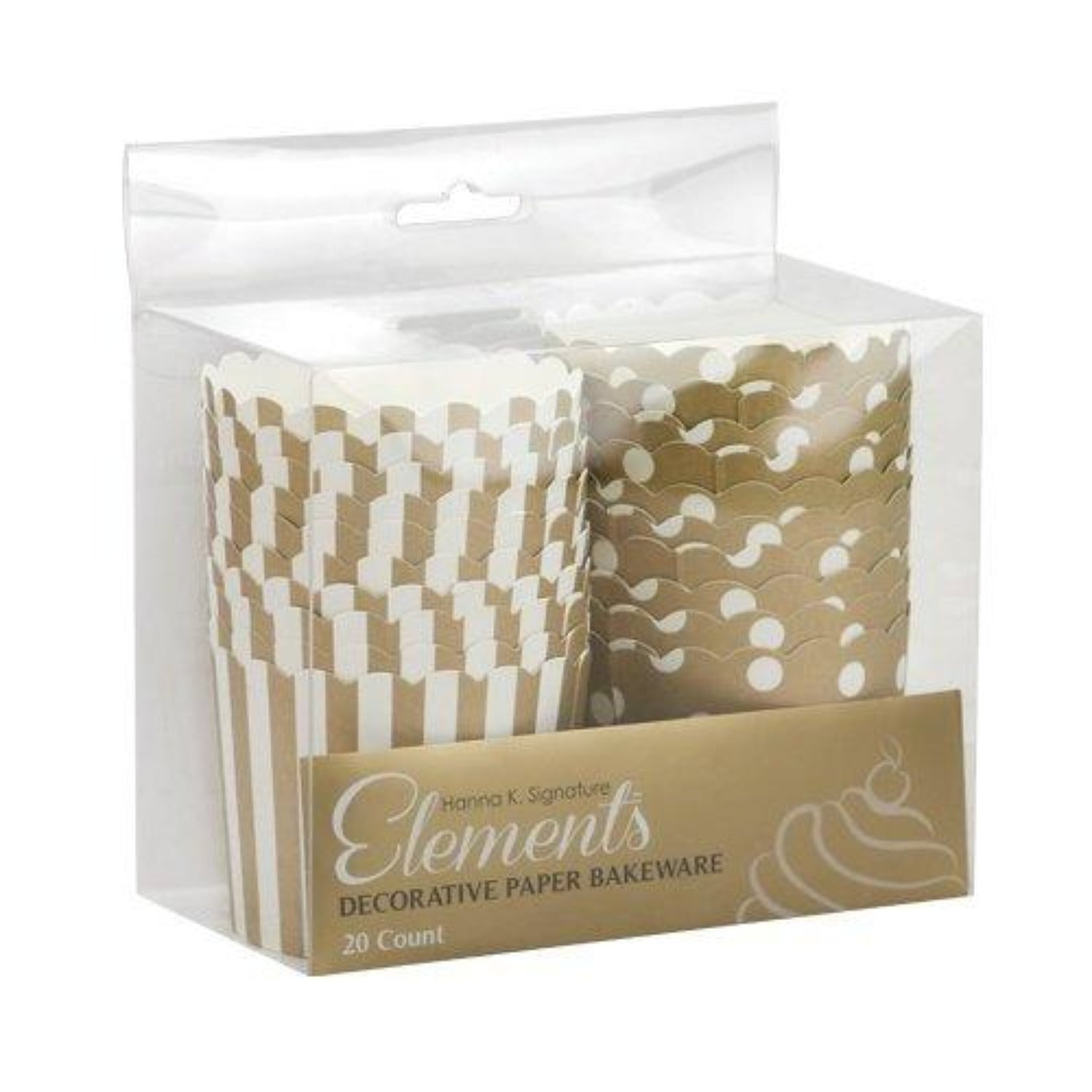 Premium Heavy Weight Paper Assorted Baking Cups 2.25" x 2" 20CT Disposable Hanna K   