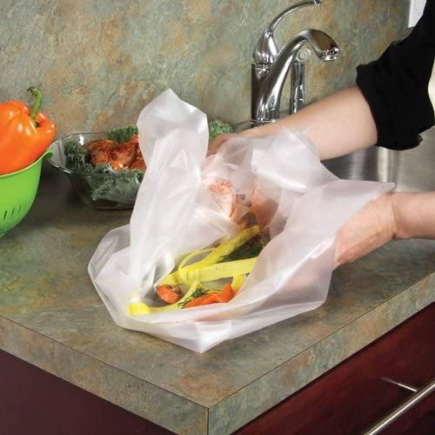 Disposable Plastic Counter Liners For Easy cleanup 26"X26" Disposable Nicole Collection   