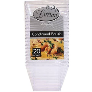 Lillian Tablesettings Condiment Bowl Clear 8 oz Serverware Lillian   
