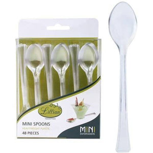 Mini Plastic Clear Spoons Serverware Lillian   