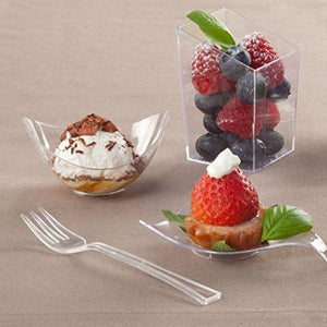 Mini Plastic Clear Forks Serverware Lillian   