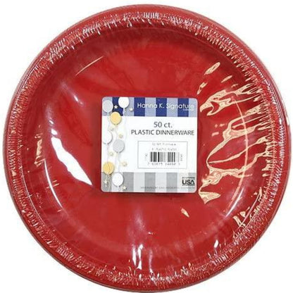 Hanna K. Signature Plastic Plates Red 9" Plastic Plates Hanna K   