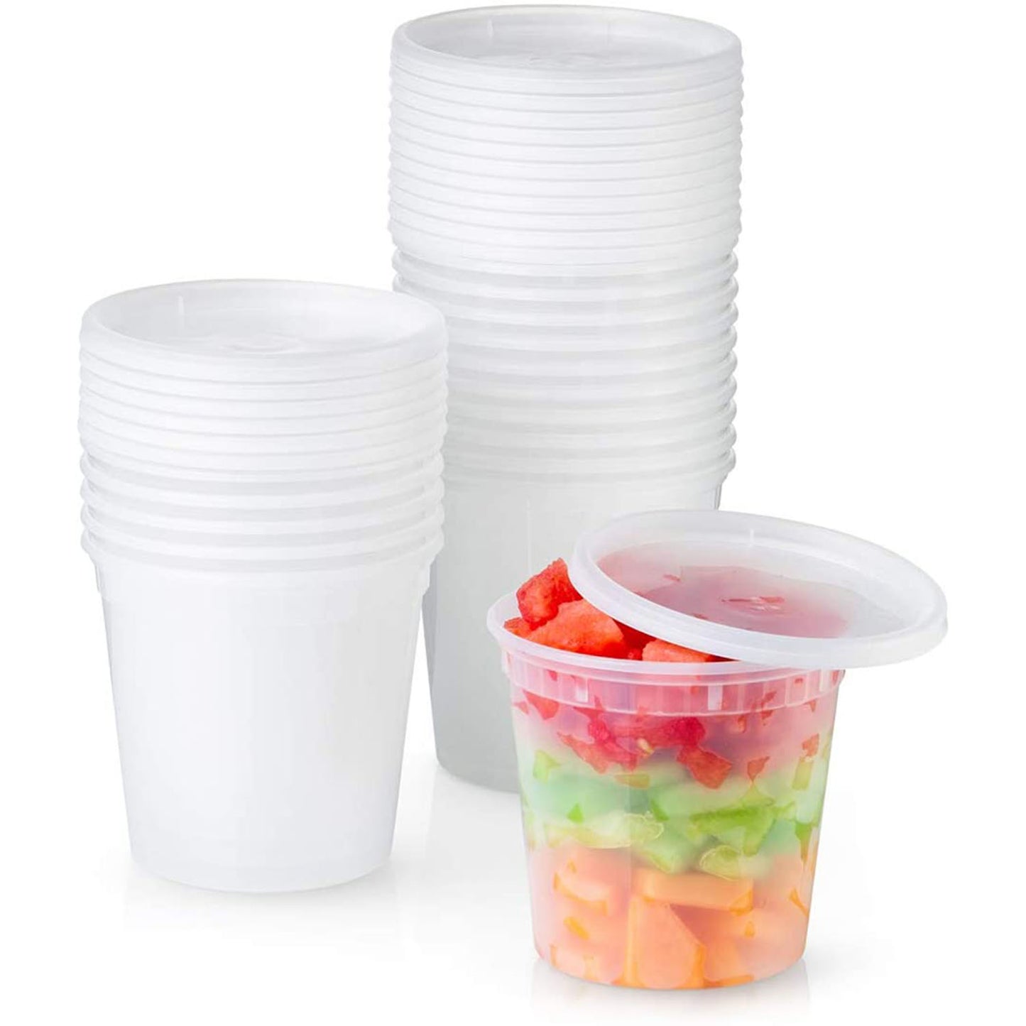 Glad Round Plastic Containers with Lids - 7 Pack, 24 oz - Harris