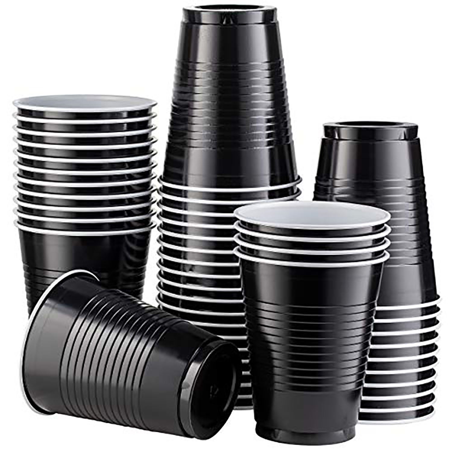 Hanna K Plastic Cups, Silver - 50 count, 18 oz each