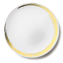 Whisk Collection Plastic Dinner Plates White & Gold 10.25" Tablesettings Decorline   