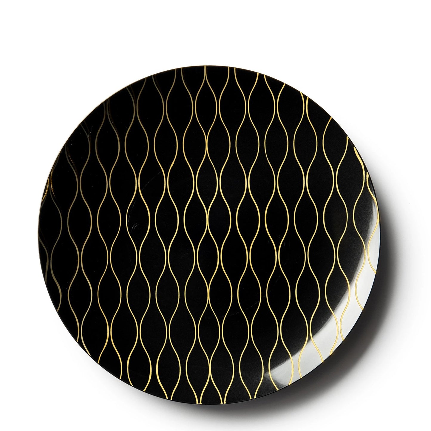 Whisk Collection Dinner Plate Black & Gold Tableware Package Plates Decorline   