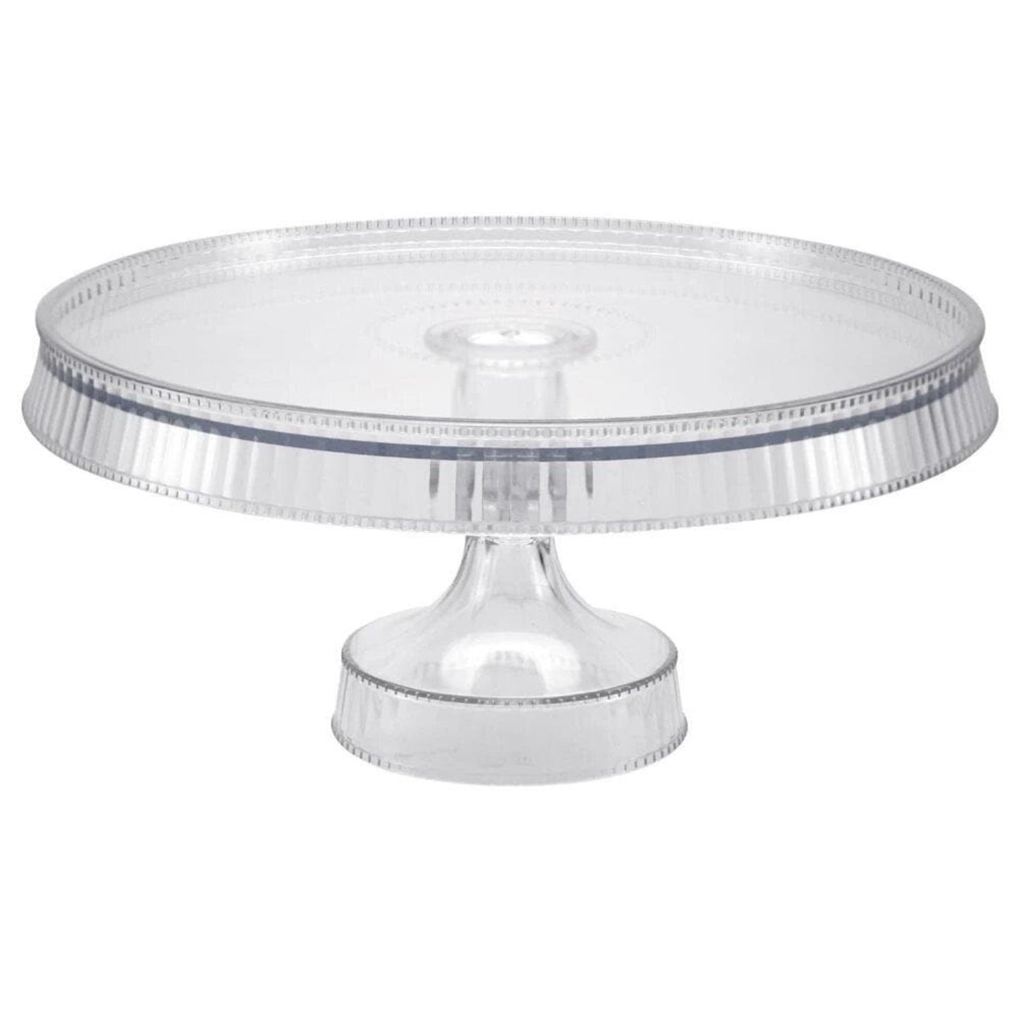 Premium Extra Heavyweight Clear Cake Plastic Stands 10.5" Disposable Lillian   
