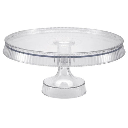 Premium Extra Heavyweight Clear Cake Plastic Stands 10.5" Disposable Lillian   