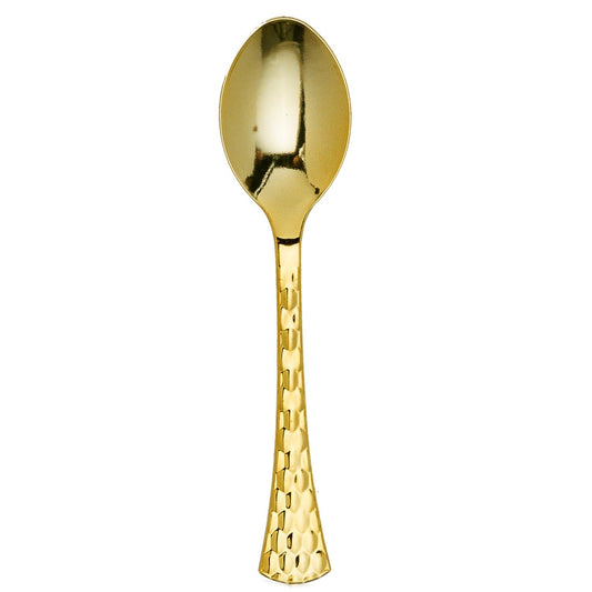 Glamour Collection Extra Heavyweight Disposable Table Spoons Gold Tablesettings Decorline   