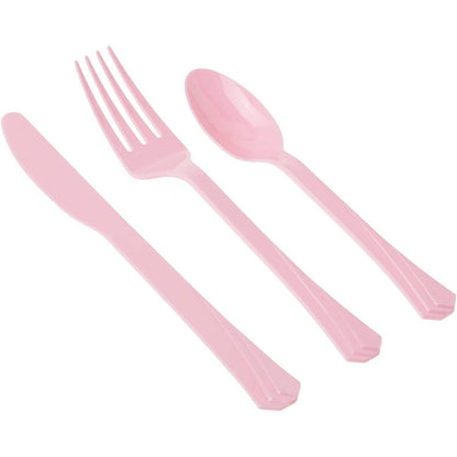 SALE Hanna K. Signature Heavy Cutlery Light Pink Combo 24 count  Hanna K Signature   