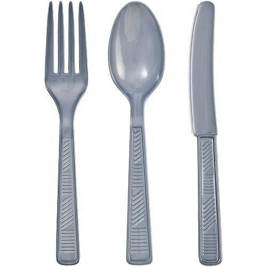 Silver Combo Cutlery Cutlery Party Dimensions   