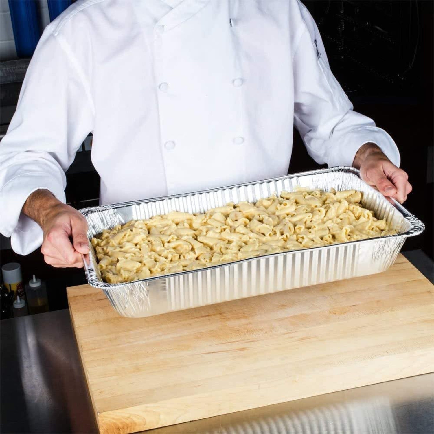 Disposable Aluminum Full Size Medium Deep Baking Pan 20.75 x 12.75 x 2.2 (100 Qty), Size: One size, Silver