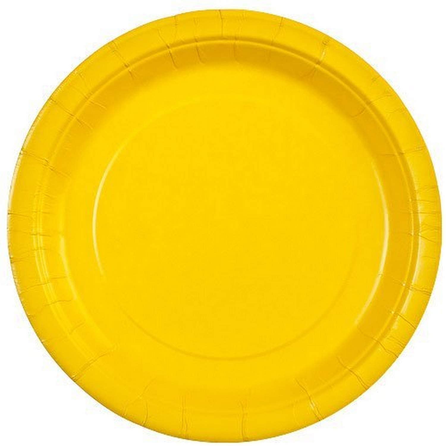 SALE Sunshine Yellow Round Plastic Plate 7" 15 count  Party Dimensions   