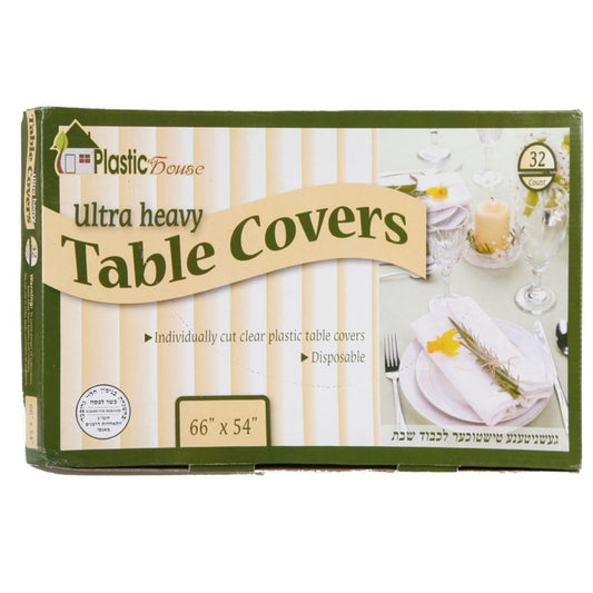 Plastic House Clear Ultra Heavy Duty Table Covers: Size- 66"X54" Tablesettings OnlyOneStopShop   