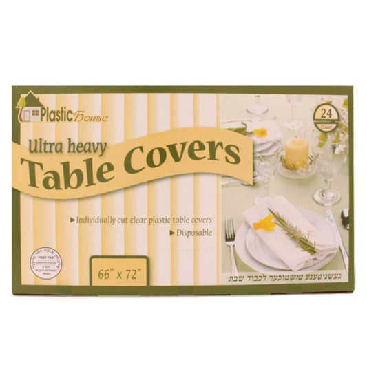 Plastic House Clear Ultra Heavy Duty Table Covers: Size- 66X72 Tablesettings OnlyOneStopShop   