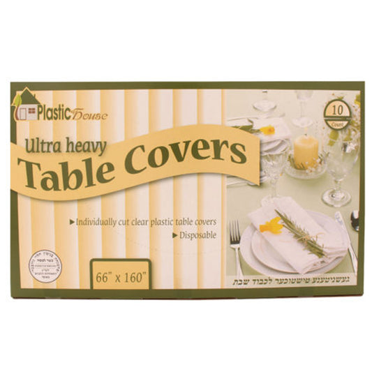 Plastic House Clear Ultra Heavy Duty Table Covers: Size- 66"X160" Tablesettings OnlyOneStopShop   