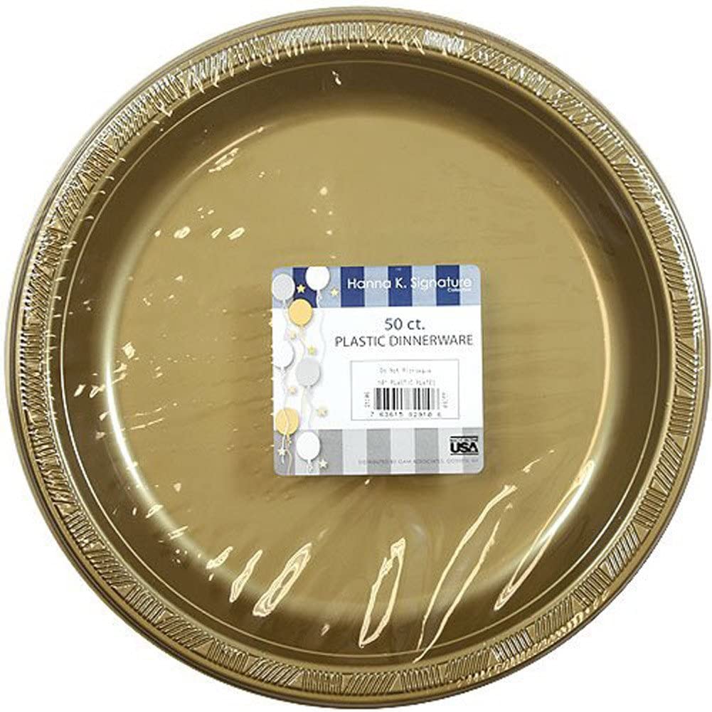 Hanna K. Signature Plastic Plates Gold 7" Plastic Plates Hanna K Signature   