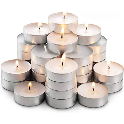 Tealight Candles White Unscented Disposable OnlyOneStopShop   