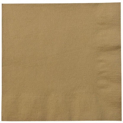 Gold Lunch Napkins Napkins Party Dimensions   