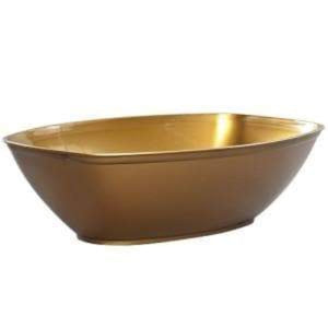 80 oz Gold Plastic Oval Luau Bowl Serverware Hanna K Signature   