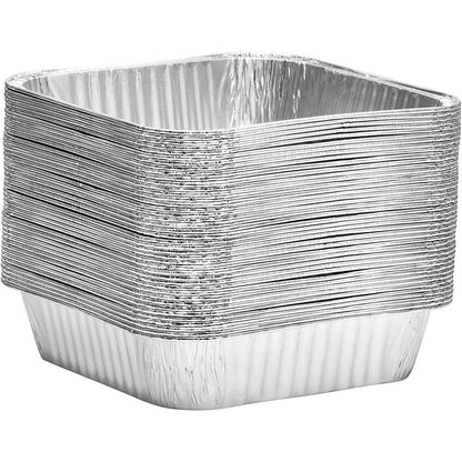 Disposable Aluminum 8" Square Cake Baking Pan Disposable Nicole Collection   