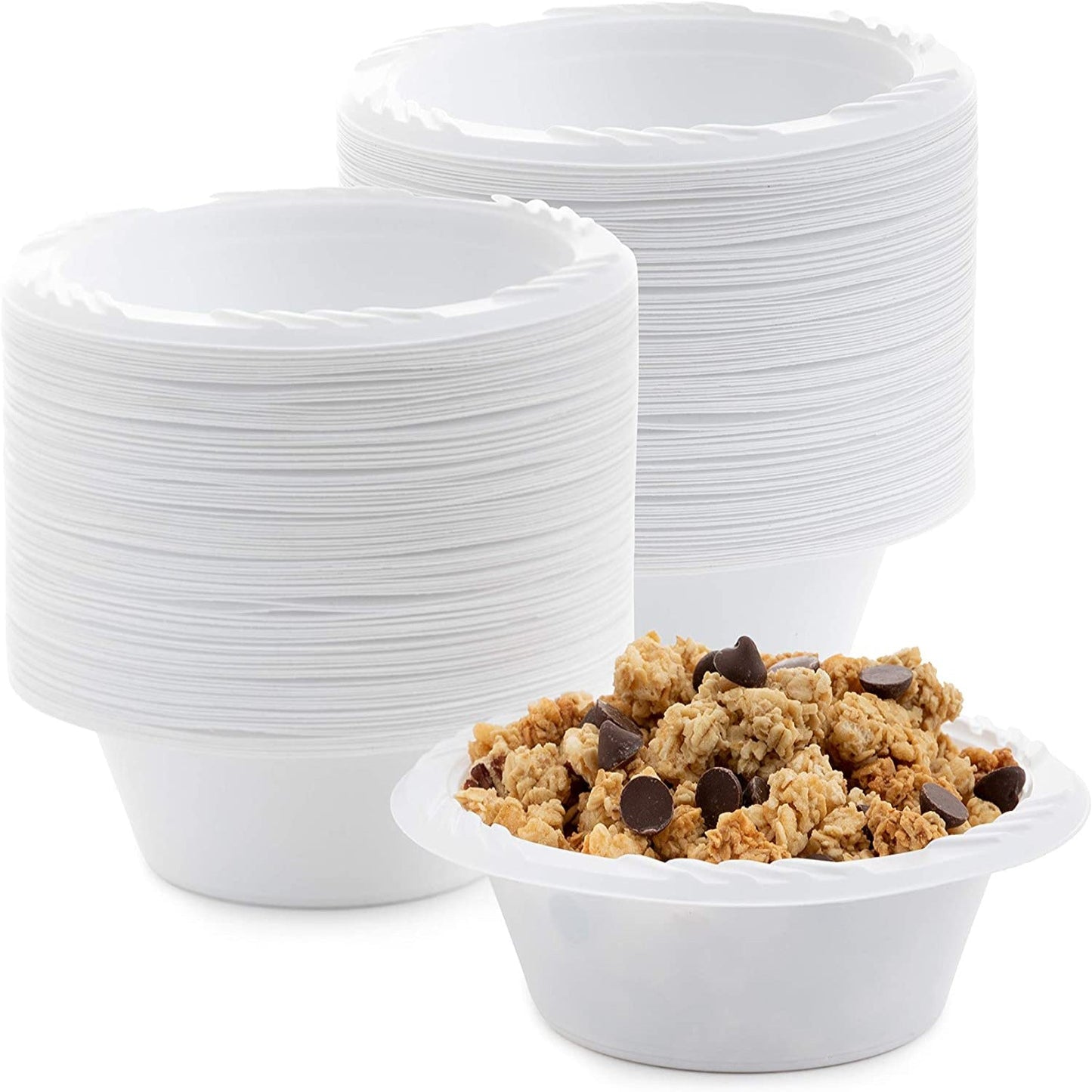 Case of Plastic - 12 oz. - Disposable - Lightweight - White - Soup Bowls | 800 ct. Bowls Blue Sky   