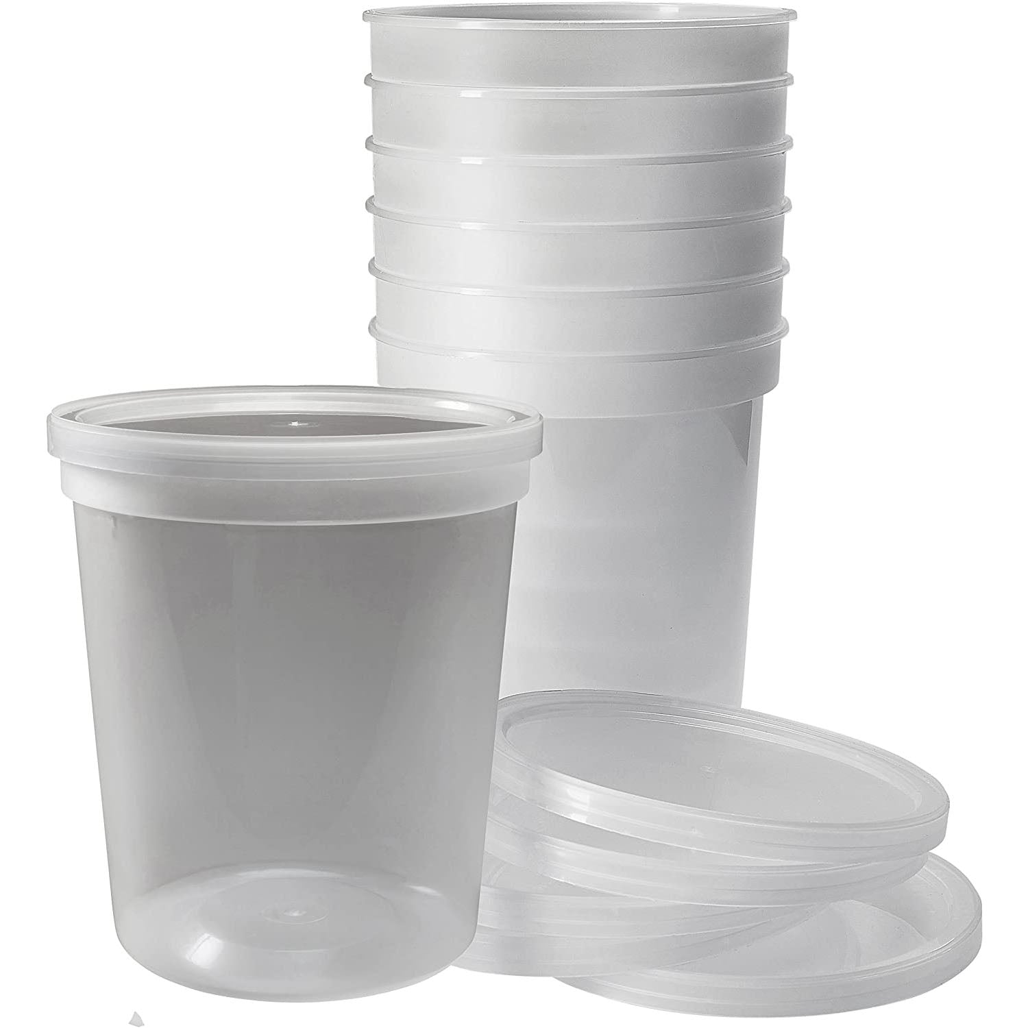 Pantry Value 12 Oz Deli Containers with Lids Food Prep Containers, 48-Pack