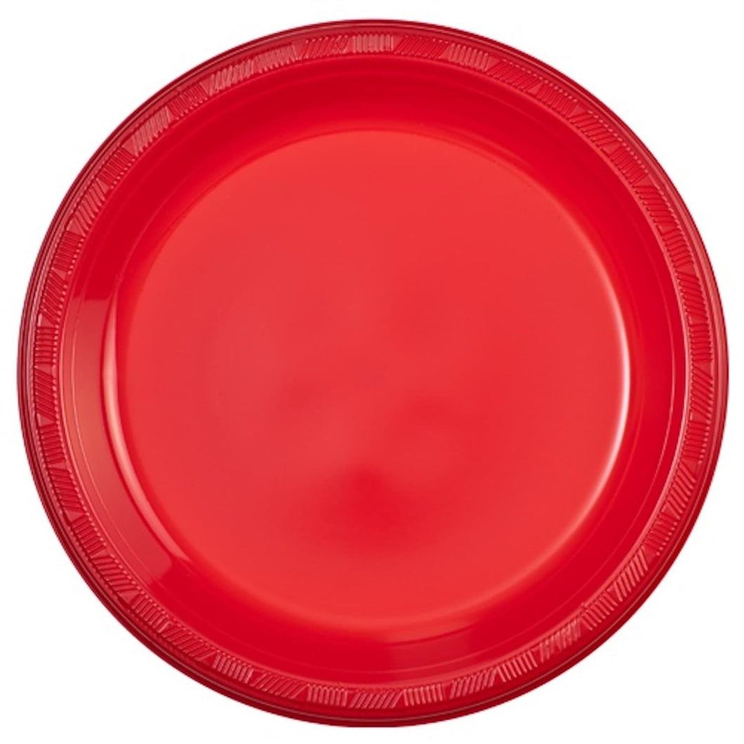 Hanna K. Signature Plastic Plates Red 10