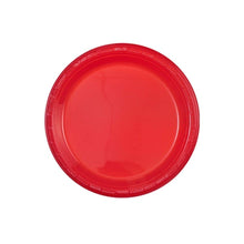 Red Round Plastic Plate 7" Plastic Plates Party Dimensions   